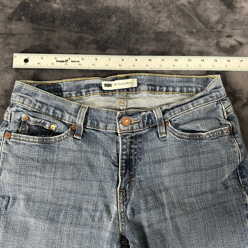 Levi's 529 Curvy Bootcut Jeans Women 12M W31 L32 Blue Denim 15535-0031 - Picture 2 of 9
